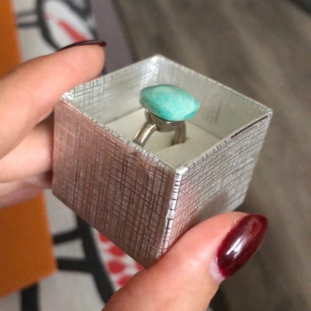 925 Silver Ring With Amazonite - image 1